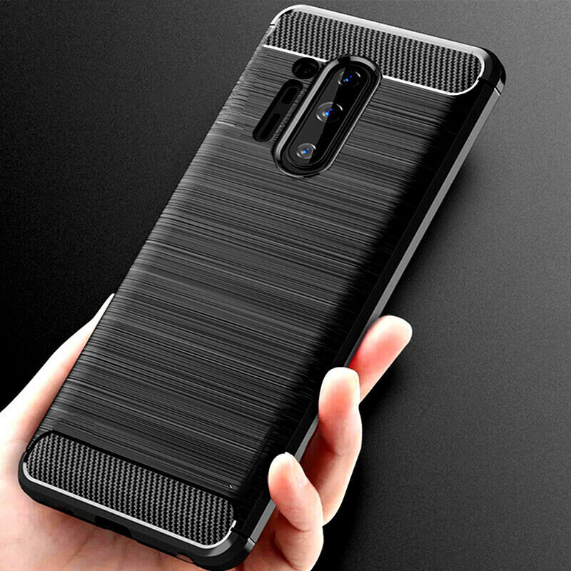 Husa OnePlus 8 Pro Techsuit Carbon Silicone, negru