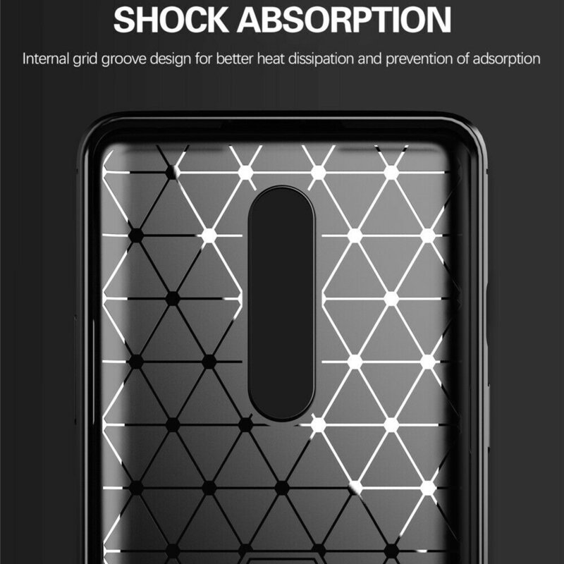 Husa OnePlus 8 Techsuit Carbon Silicone, negru