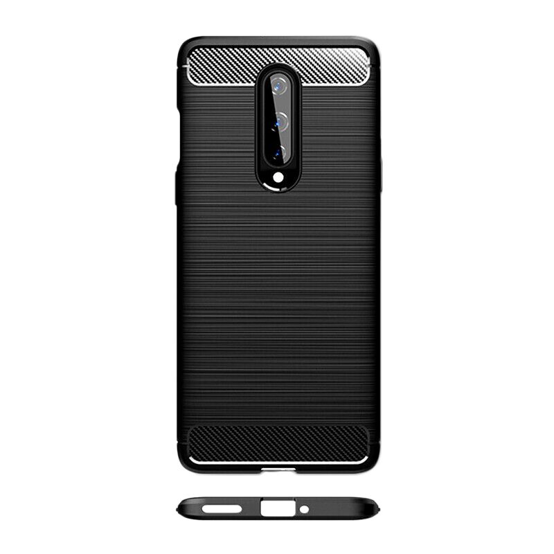 Husa OnePlus 8 Techsuit Carbon Silicone, negru