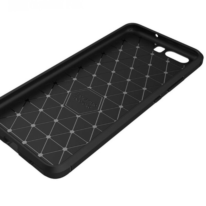 Husa Huawei P10 Techsuit Carbon Silicone, negru