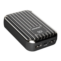 Baterie Externa Dudao K11Pro Cu Capacitate De 10000mAh 2x USB / Micro-USB / Type-C Si Display LED 2A - Negru