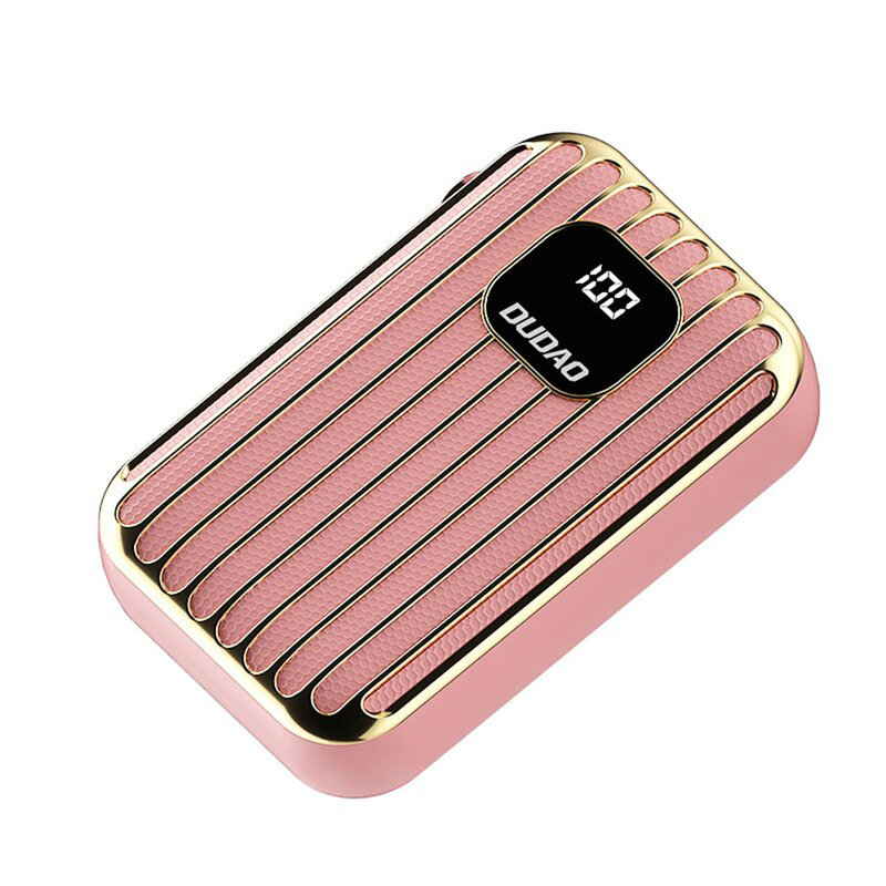 Baterie Externa Dudao K11Pro Cu Capacitate De 10000mAh 2x USB / Micro-USB / Type-C Si Display LED 2A - Roz