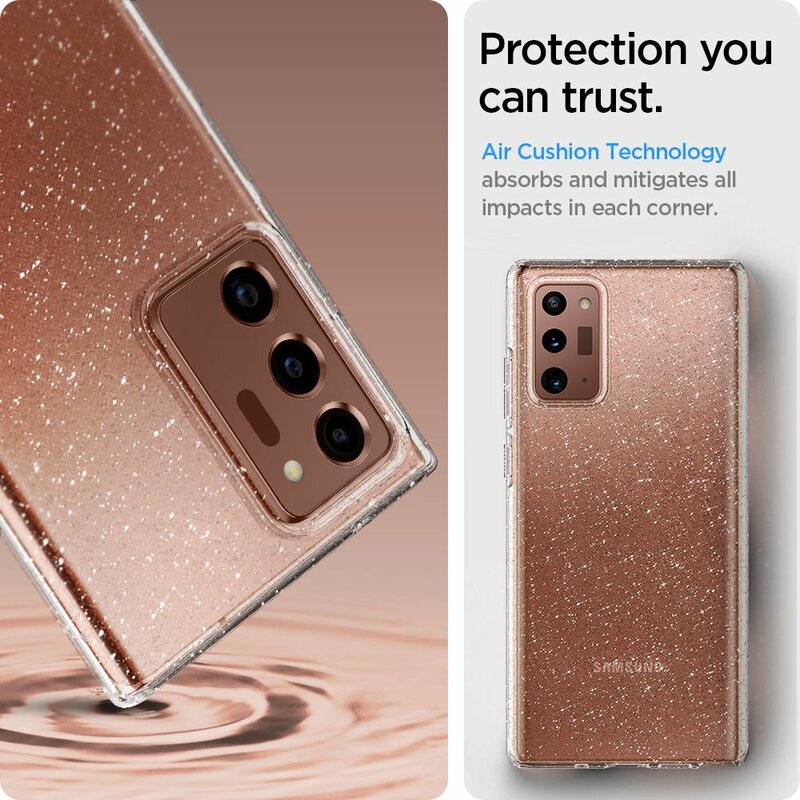 Husa Samsung Galaxy Note 20 Ultra 5G Spigen Liquid Crystal - Glitter - Crystal Quartz