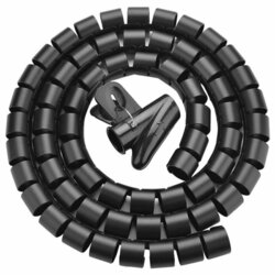 Organizator cabluri spiralat Ugreen, protectie birou, 3mx25mm, negru, 30819