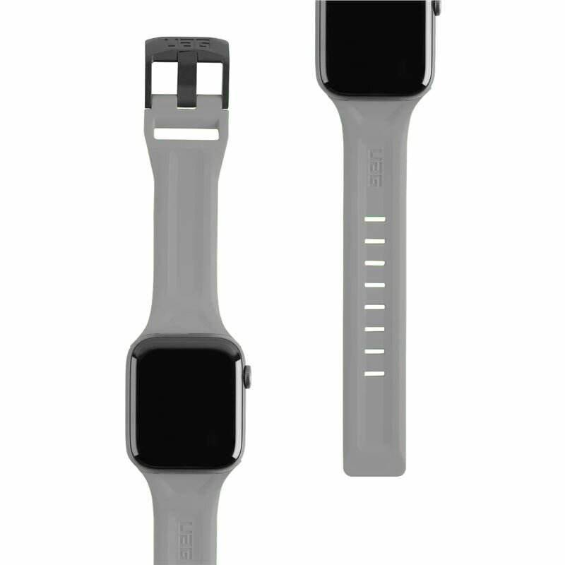 Curea Apple Watch 1 42mm UAG Scout Strap Din Silicon Si Otel Inoxidabil - Argintiu