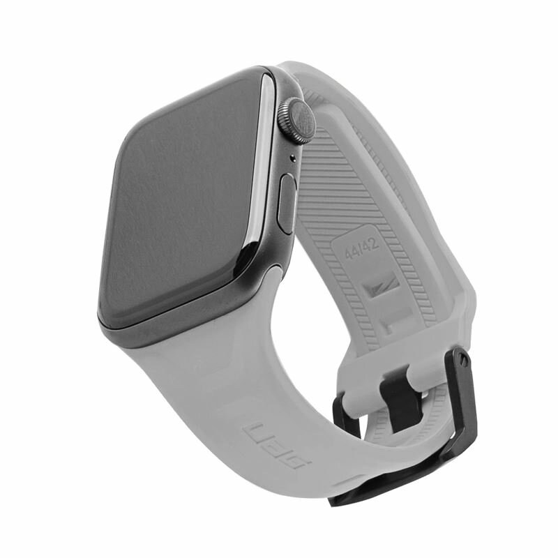 Curea Apple Watch 2 42mm UAG Scout Strap Din Silicon Si Otel Inoxidabil - Argintiu