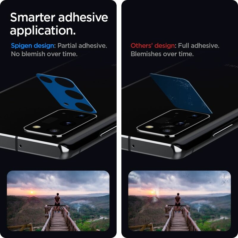 [Pachet 2x] Folie Sticla Camera Samsung Galaxy Note 20 Spigen Glas.t R Slim 9H Lens Protector - Black