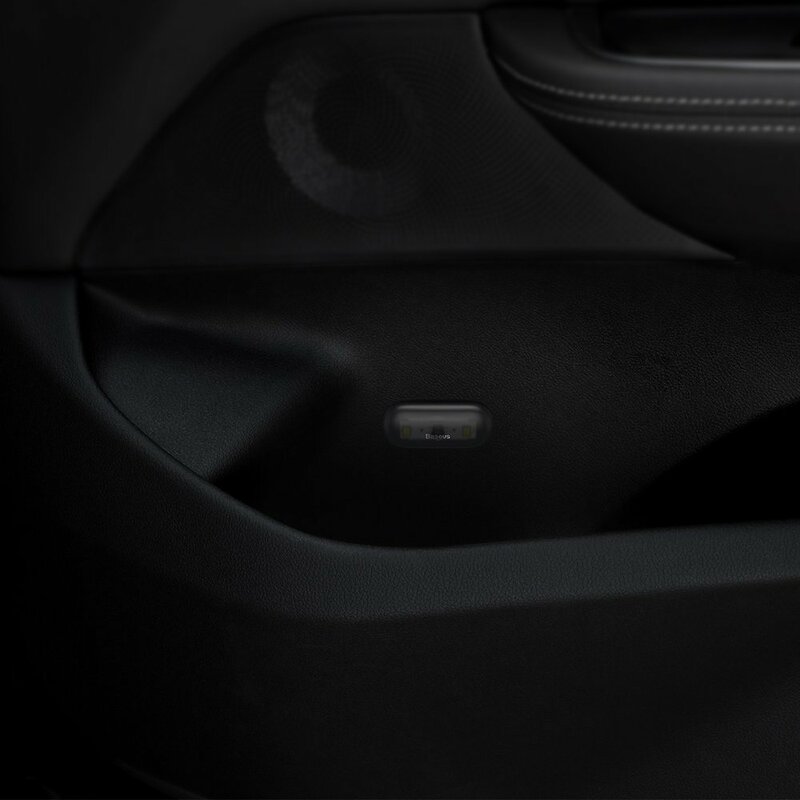 [Pachet 2x] Lampa Auto LED Cu Inductie Baseus Capsule Auto-Adeziva Si Cu Baterie Alcalina - DGXW-01 - Negru 