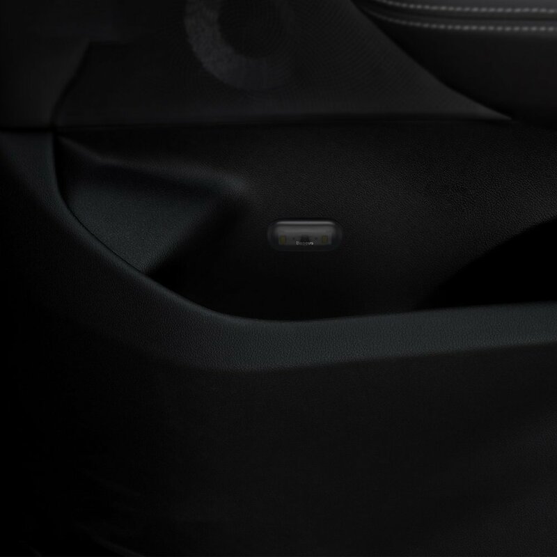 [Pachet 2x] Lampa Auto LED Cu Inductie Baseus Capsule Auto-Adeziva Si Cu Baterie Alcalina - DGXW-01 - Negru 