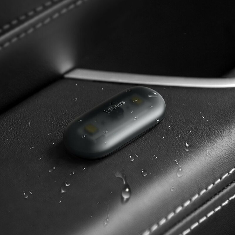 [Pachet 2x] Lampa Auto LED Cu Inductie Baseus Capsule Auto-Adeziva Si Cu Baterie Alcalina - DGXW-01 - Negru 