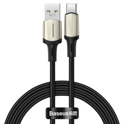 Cablu De Date Baseus Cafule USB La Type-C Cu Suport Pentru Incarcare Rapida VOOC 5A 1m - CATKLF-VA01 - Negru
