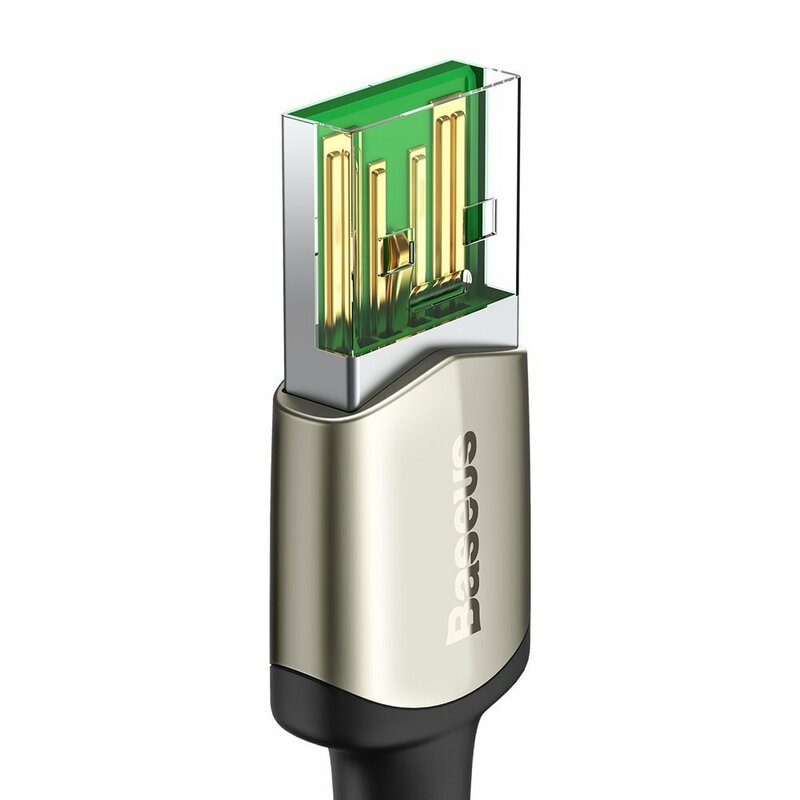 Cablu De Date Baseus Cafule USB La Type-C Cu Suport Pentru Incarcare Rapida VOOC 5A 1m - CATKLF-VA01 - Negru