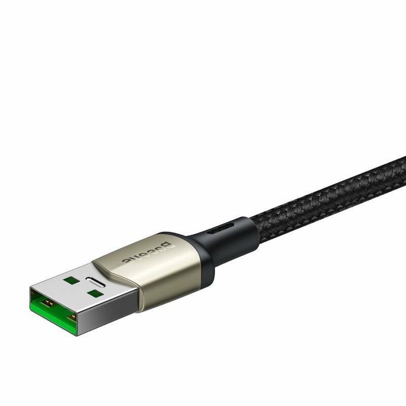 Cablu De Date Baseus Cafule USB La Type-C Cu Suport Pentru Incarcare Rapida VOOC 5A 1m - CATKLF-VA01 - Negru