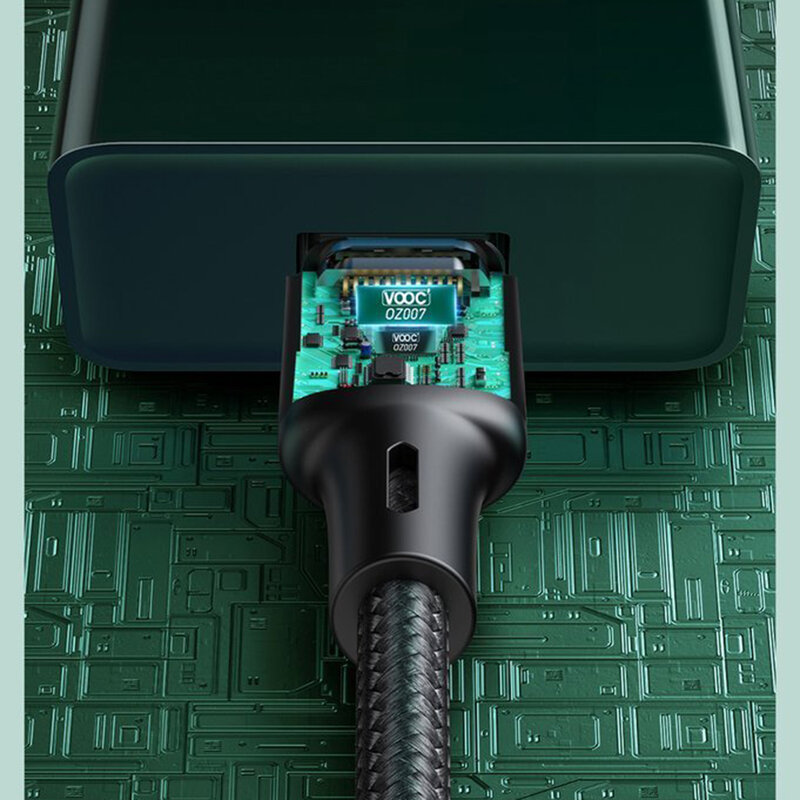 Cablu De Date Baseus Cafule USB La Type-C Cu Suport Pentru Incarcare Rapida VOOC 5A 1m - CATKLF-VA01 - Negru