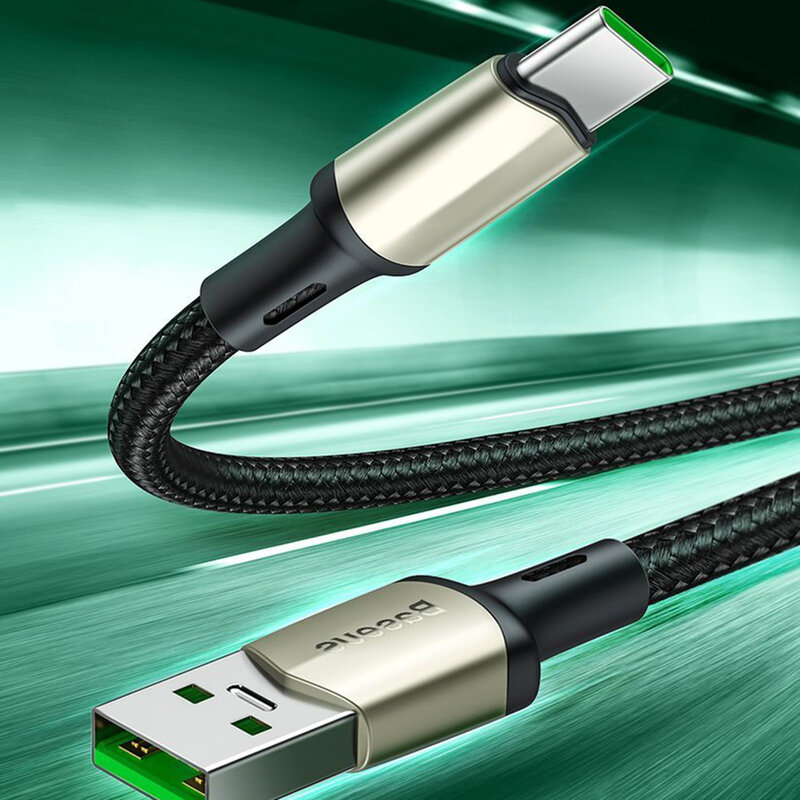Cablu De Date Baseus Cafule USB La Type-C Cu Suport Pentru Incarcare Rapida VOOC 5A 2m - CATKLF-VB09 - Rosu