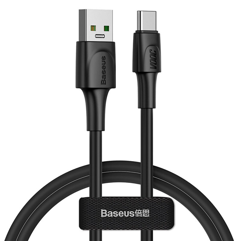 Cablu De Date Baseus De La USB La Type-C Suport Pentru Incarcare Rapida VOOC / TLC 5A 1m - CATSW-F01 - Negru