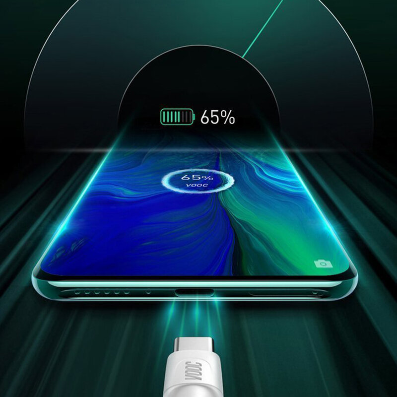 Cablu De Date Baseus De La USB La Type-C Si Suport Pentru Incarcare Rapida VOOC / TLC 5A 2m - CATSW-G02 - Alb