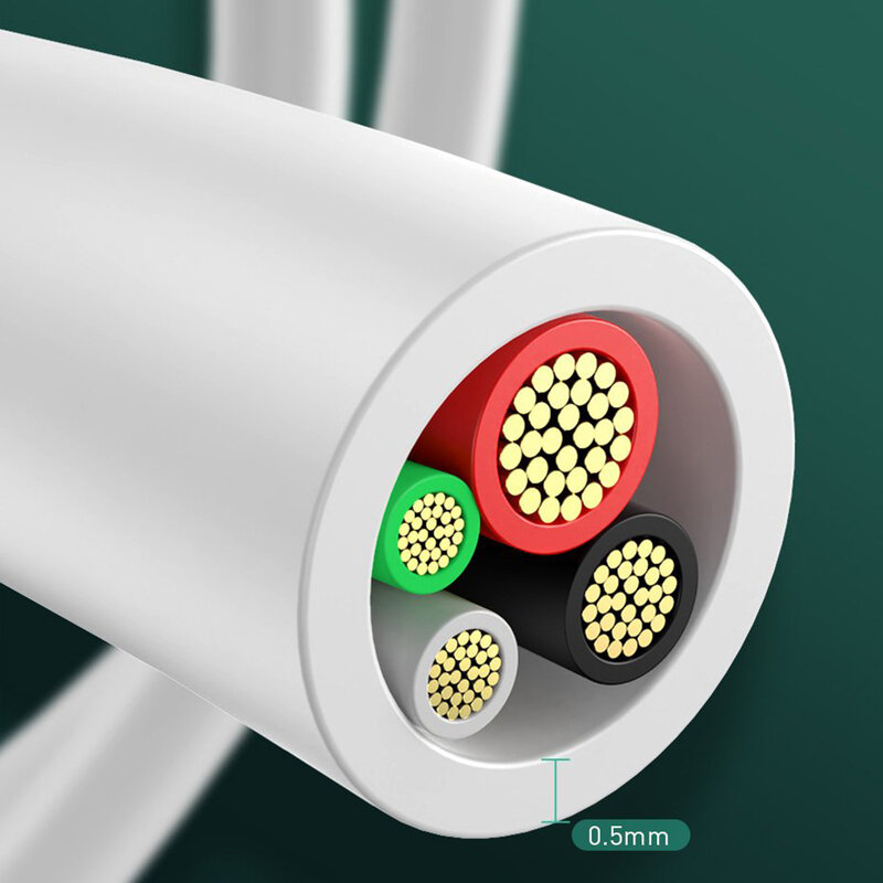 Cablu De Date Baseus De La USB La Type-C Si Suport Pentru Incarcare Rapida VOOC / TLC 5A 2m - CATSW-G02 - Alb