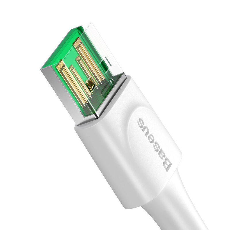 Cablu De Date Baseus De La USB La Type-C Si Suport Pentru Incarcare Rapida VOOC / TLC 5A 2m - CATSW-G02 - Alb