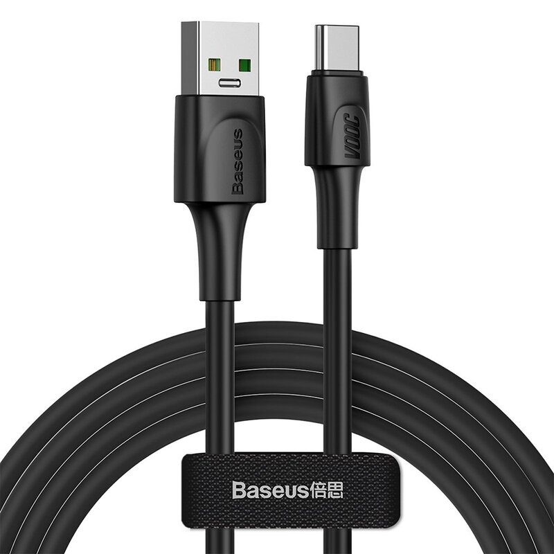 Cablu De Date Baseus De La USB La Type-C Suport Pentru Incarcare Rapida VOOC / TLC 5A 2m - CATSW-G01 - Negru