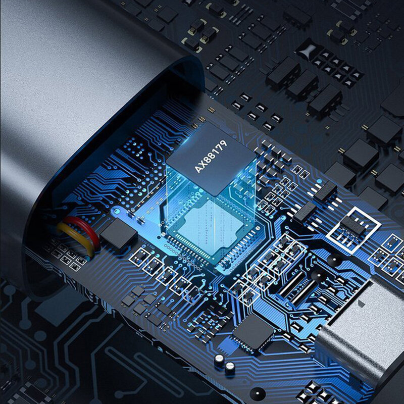 Hub Baseus Steel Cannon Adaptor De La USB A La RJ45 Gigabit LAN Cu Viteza De 1000Mbps - CAHUB-AD0G - Gri