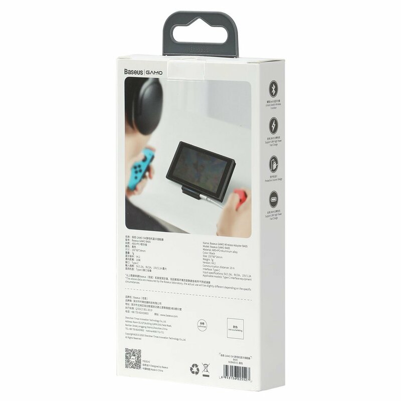 Adaptor Wireless Nintendo Switch Baseus BA05 Bluetooth Type-C Cu Functie De Incarcare 18W - NGBA05-01 - Negru