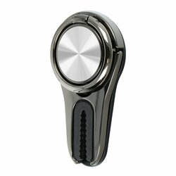 Suport Auto Pentru Telefon Stand Ring 360° Cu Adeziv Si Sistem De Prindere Pe Grila De Ventilatie - Argintiu