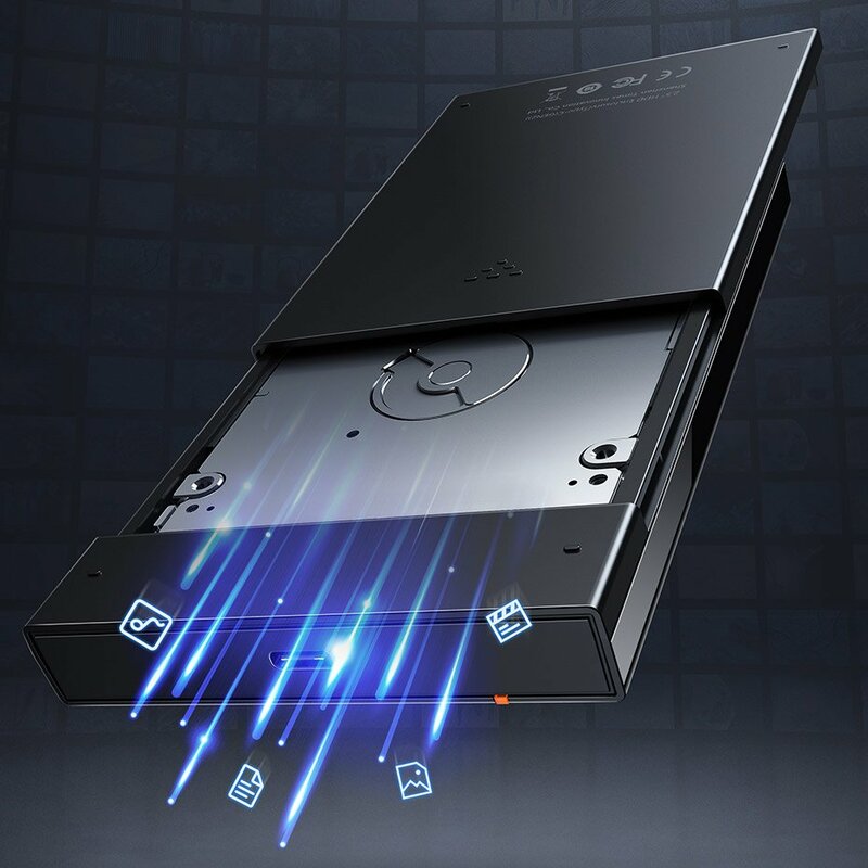 Rack HDD/SSD 2.5, carcasa Hard extern Baseus, negru, CAYPH-B01