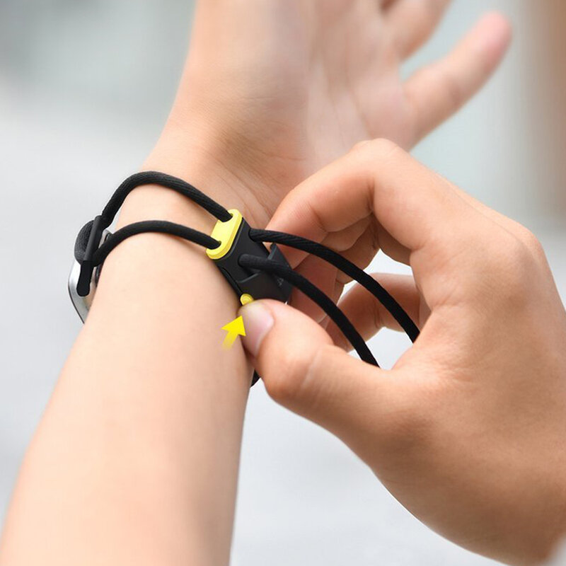 Curea Apple Watch 1 42mm Baseus Let's Go Din Bumbac Si Aluminiu - LBAPWA4-BGY - Negru