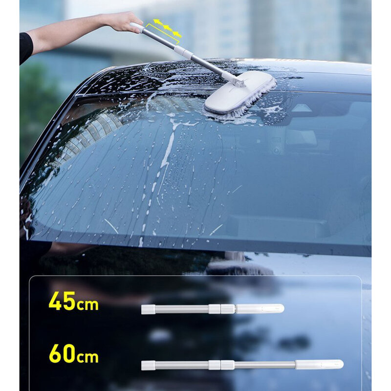 Mop Auto Telescopic Baseus Umed / Uscat Cu Utilizare Universala Din Aluminiu 46 - 60cm - CRTB-01 - Negru