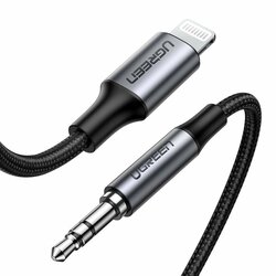 Cablu audio Ugreen, Jack 3.5mm la Lightning, compatibil Apple, 1m, negru, 70509