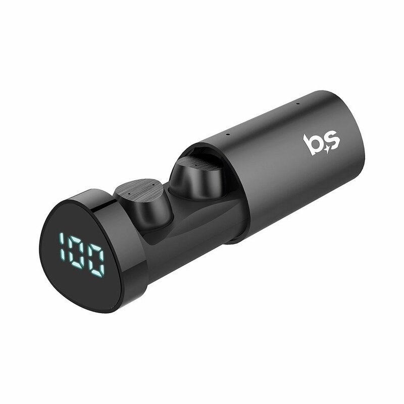 Casti In-Ear BlueStar LT1 Wireless Earbuds Stereo TWS Bluetooth 5.0 Cu Suport Pentru Incarcare - Negru