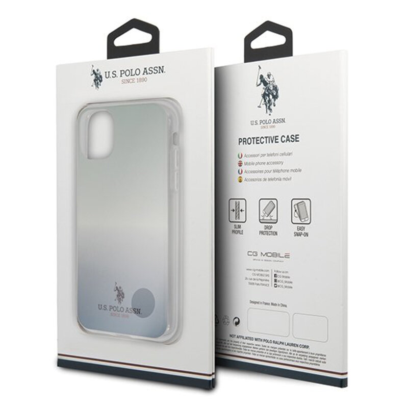 Husa iPhone 11 Pro Max U.S. Polo Assn. Gradient Pattern Collection - Albastru