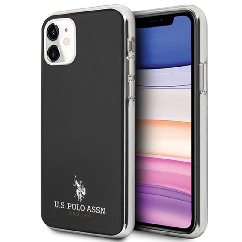 Husa iPhone 11 U.S. Polo Assn. Shiny Collection - Negru