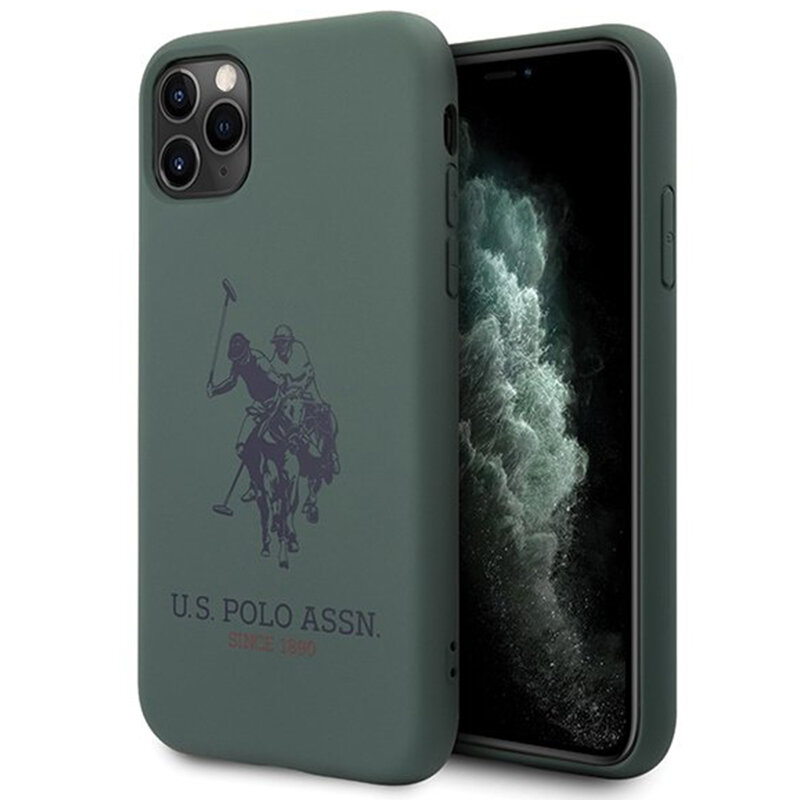 Husa iPhone 11 Pro Max U.S. Polo Assn. Silicone Collection - Verde Inchis