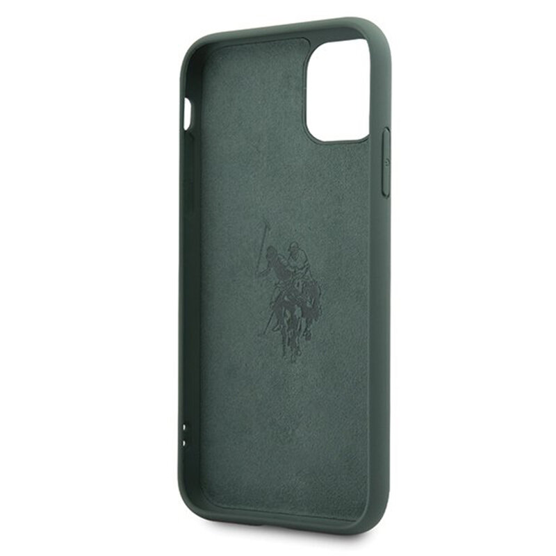 Husa iPhone 11 Pro Max U.S. Polo Assn. Silicone Collection - Verde Inchis