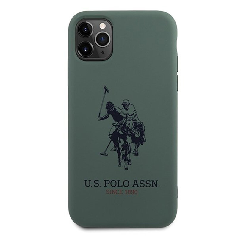 Husa iPhone 11 Pro Max U.S. Polo Assn. Silicone Collection - Verde Inchis