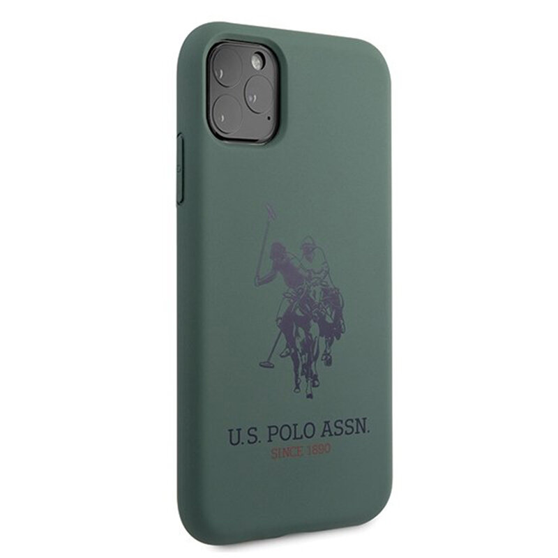 Husa iPhone 11 Pro Max U.S. Polo Assn. Silicone Collection - Verde Inchis