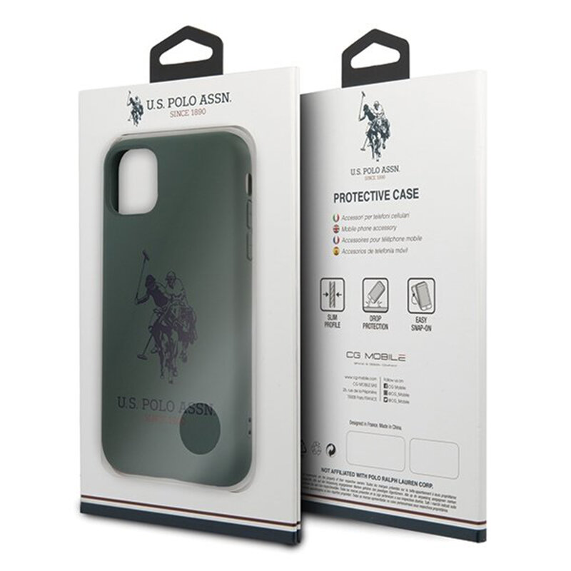 Husa iPhone 11 Pro Max U.S. Polo Assn. Silicone Collection - Verde Inchis