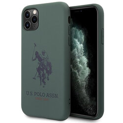 Husa iPhone 11 Pro U.S. Polo Assn. Silicone Collection - Verde Inchis