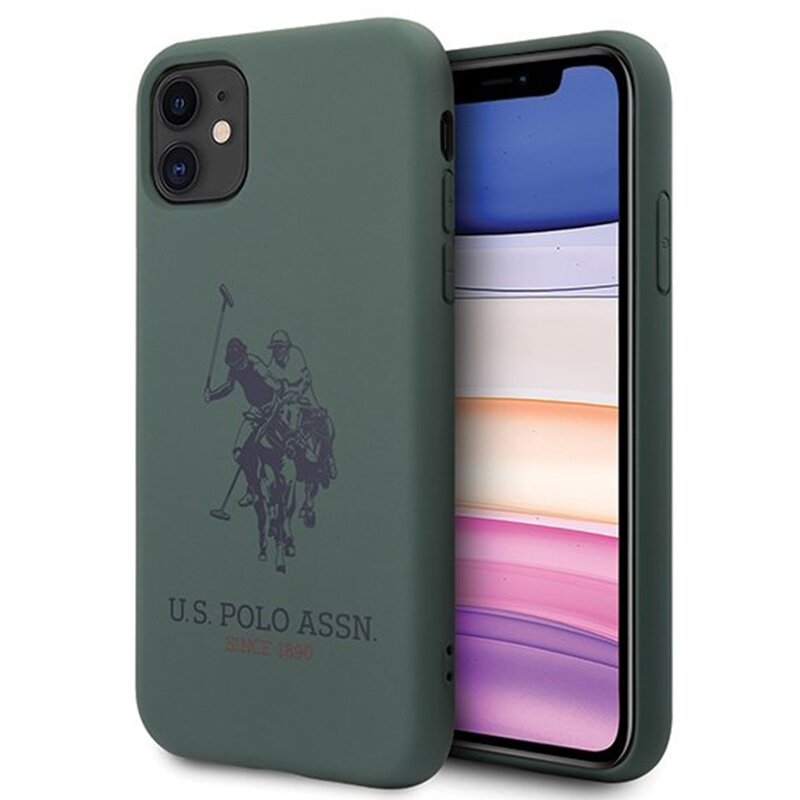 Husa iPhone 11 U.S. Polo Assn. Silicone Collection - Verde Inchis