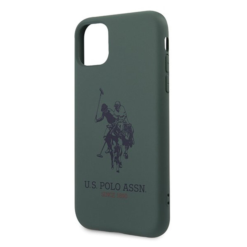 Husa iPhone 11 U.S. Polo Assn. Silicone Collection - Verde Inchis