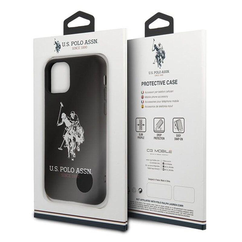 Husa iPhone 11 U.S. Polo Assn. Silicone Collection - Negru