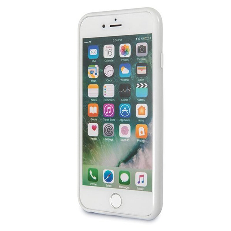 Husa iPhone 8 U.S. Polo Assn. Tricolor Pattern Collection - Alb