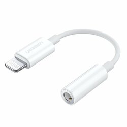 Cablu audio Ugreen, Lightning la Jack 3.5 mm, compatibil Apple, alb, 30759