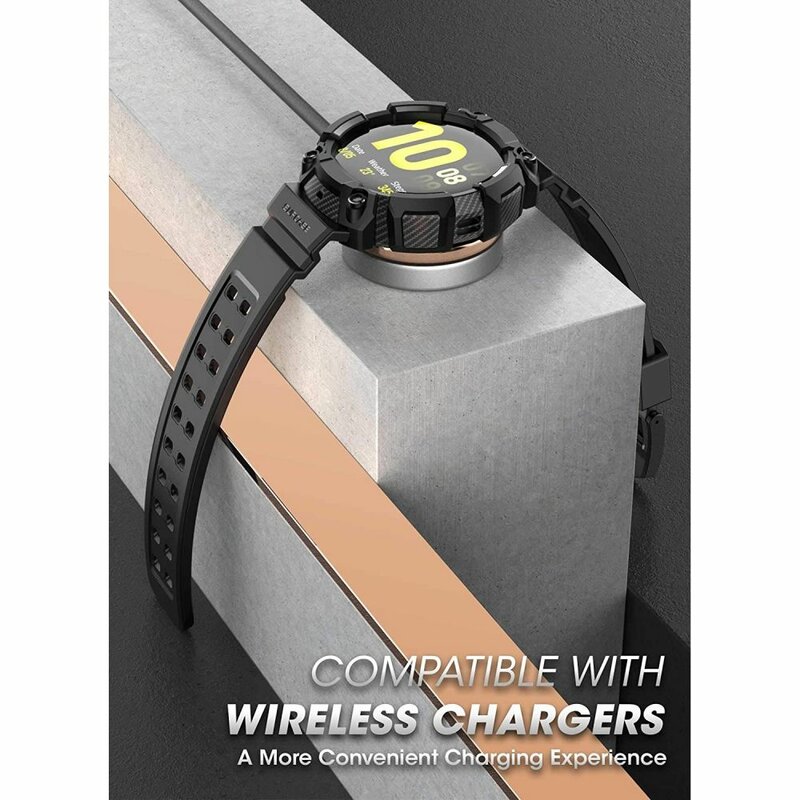 Curea + Bumper Samsung Galaxy Watch Active 2 44mm Supcase Unicorn Beetle Pro, negru