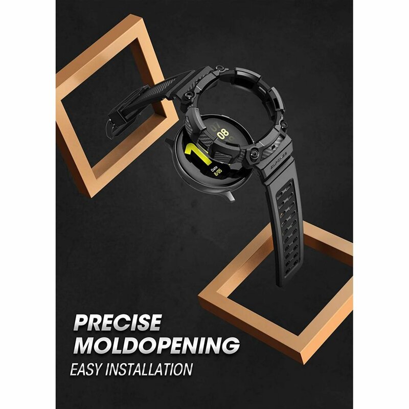 Curea + Bumper Samsung Galaxy Watch Active 2 44mm Supcase Unicorn Beetle Pro, negru