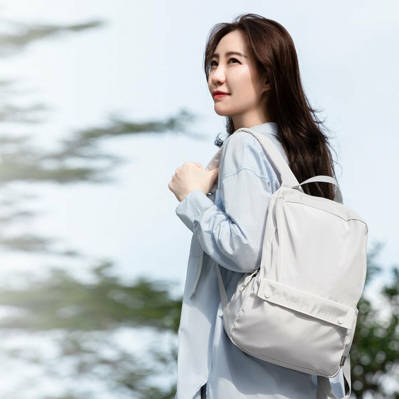 Rucsac laptop 13'' impermeabil cu buzunare Baseus, alb, LBJN-E02