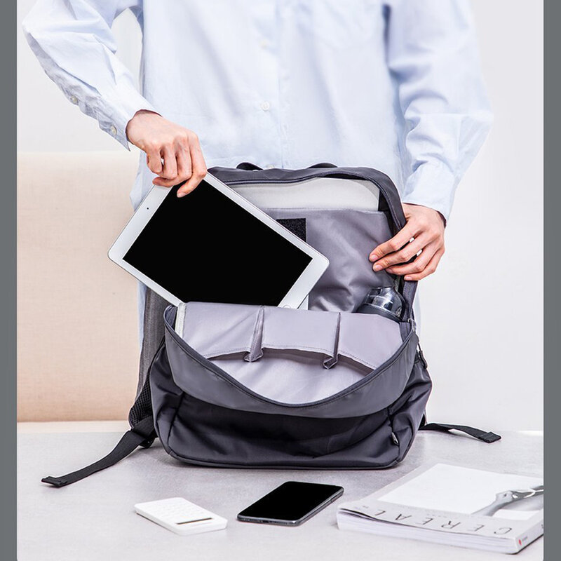 Rucsac laptop 13'' impermeabil cu buzunare Baseus, alb, LBJN-E02