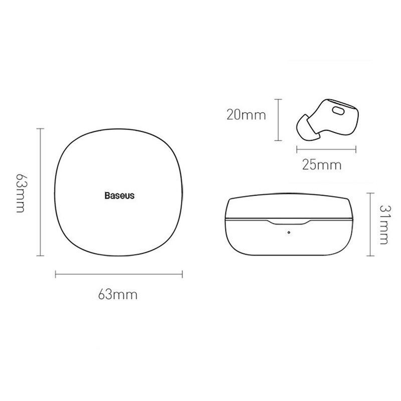 Casti TWS Bluetooth Encok WM01 Plus Baseus, negru, NGWM01P-01